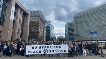 Gaza protests take hold inside EU institutions