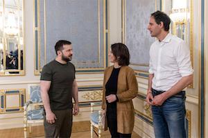 Wopke Hoekstra with Zelensky and Annalena Baerbock